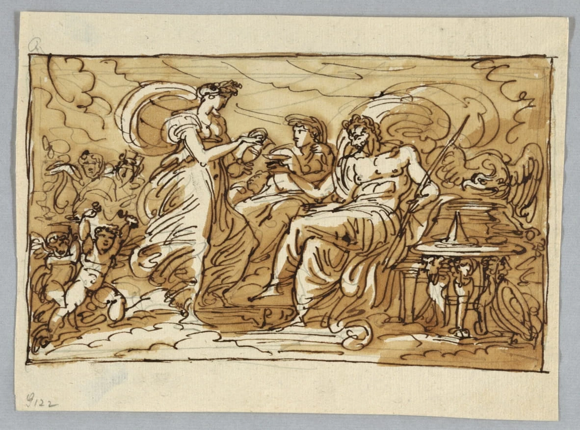 Studio, Hebe versa il vino nella ciotola di Giove - Smithsonian Institution, Museum